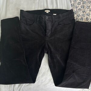 J. Crew Black Velvet Pants
